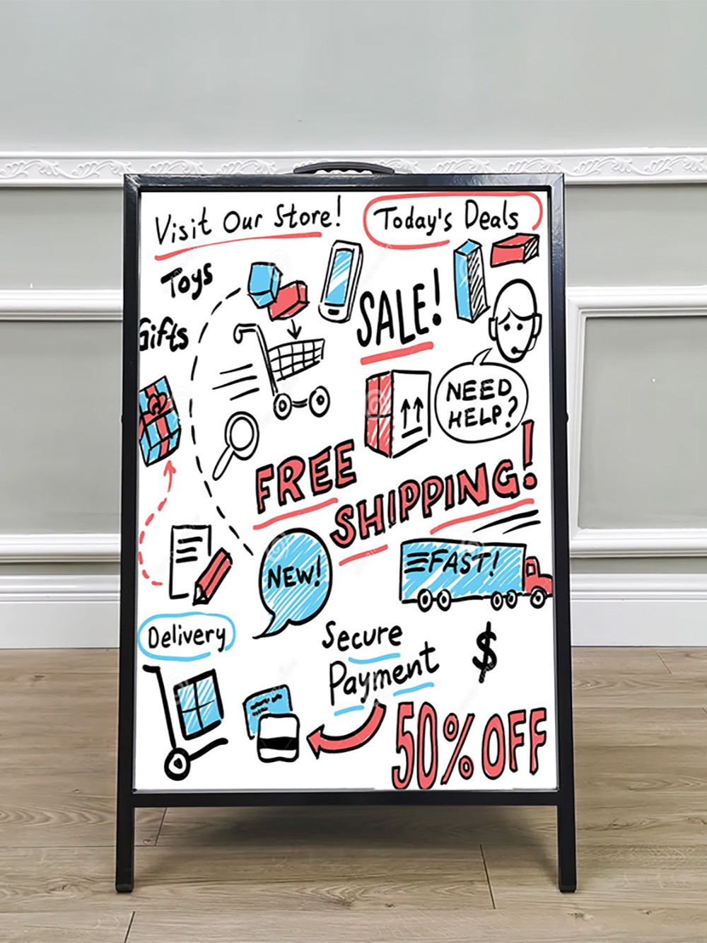 A-Frame Signs Printing with your custom text & branding