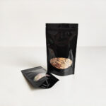 Black Glossy Stand Up Pouches with Window