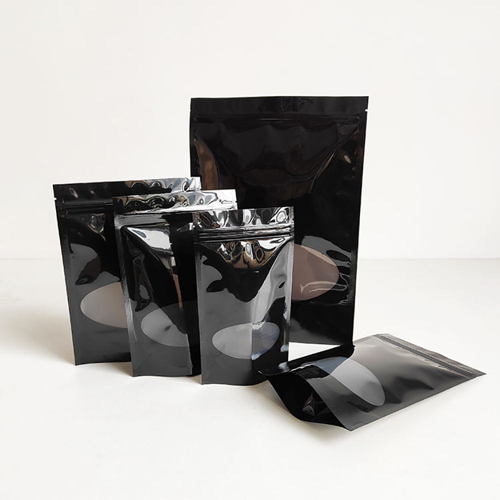 Black Glossy Stand Up Pouches