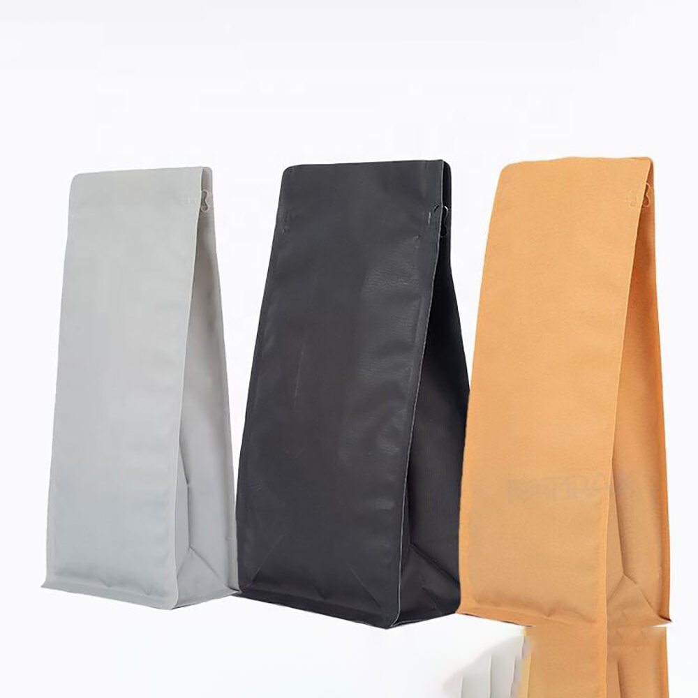 Box Bottom Coffee Bags with Valve
