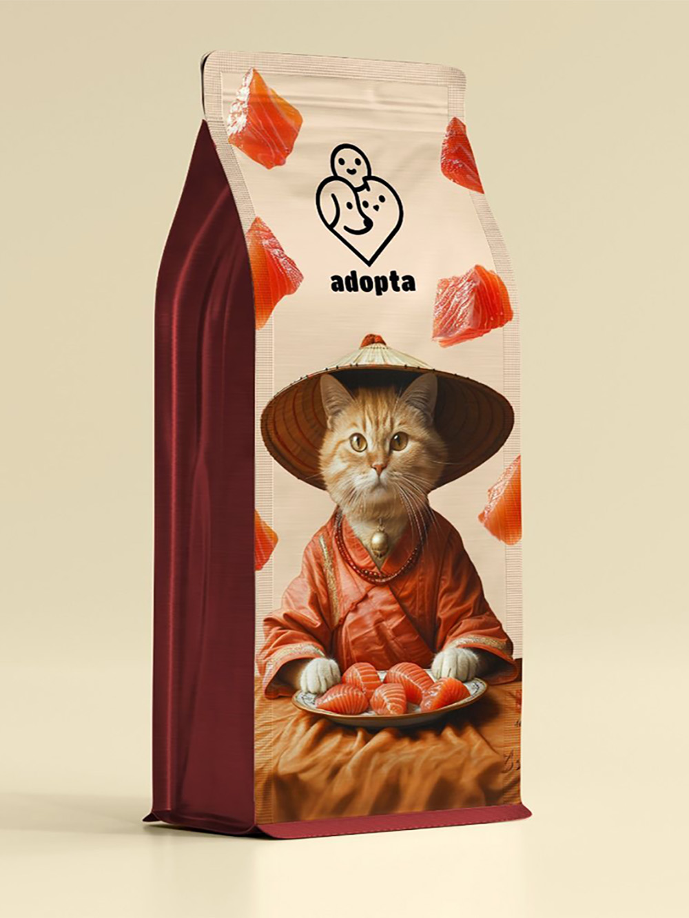 Cat Food Flat Bottom Zipper Pouches