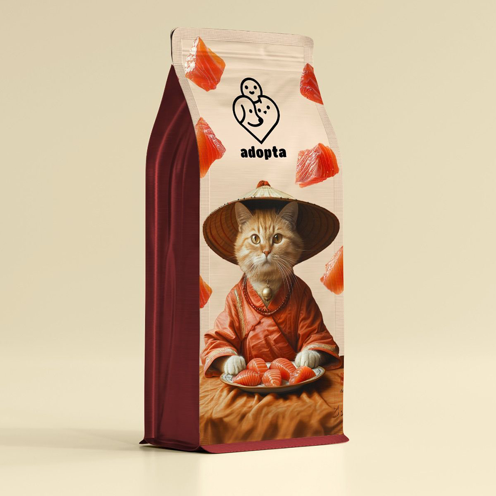 Cat Food Flat Bottom Zipper Pouches