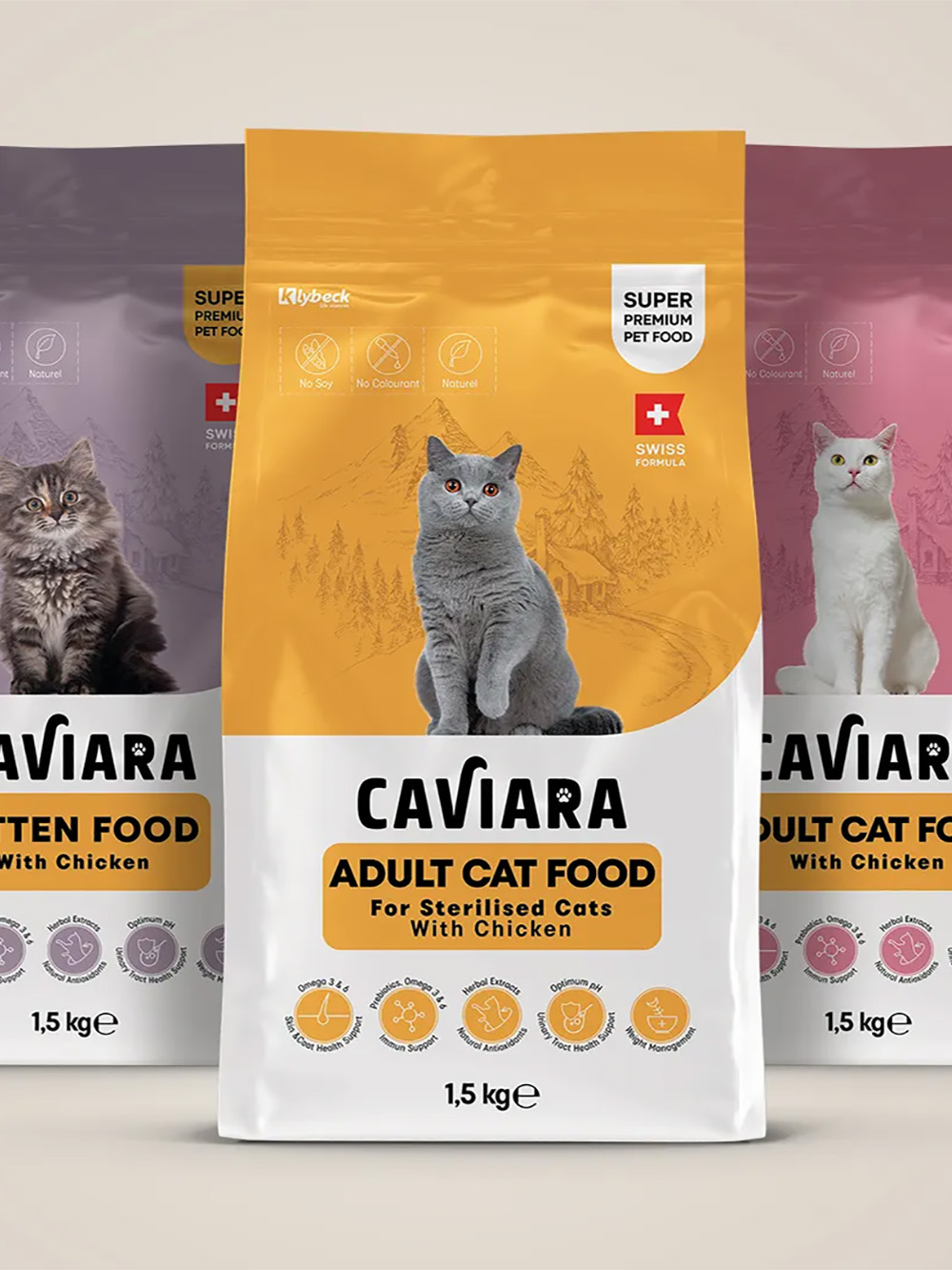 Cat Food Flat Bottom Zipper Pouches