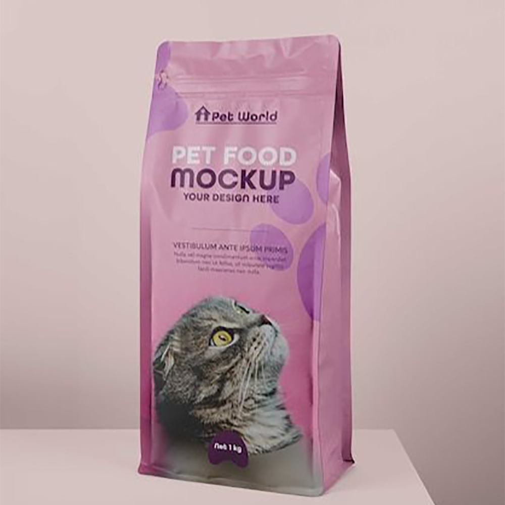 Cat Food Flat Bottom Zipper Pouches