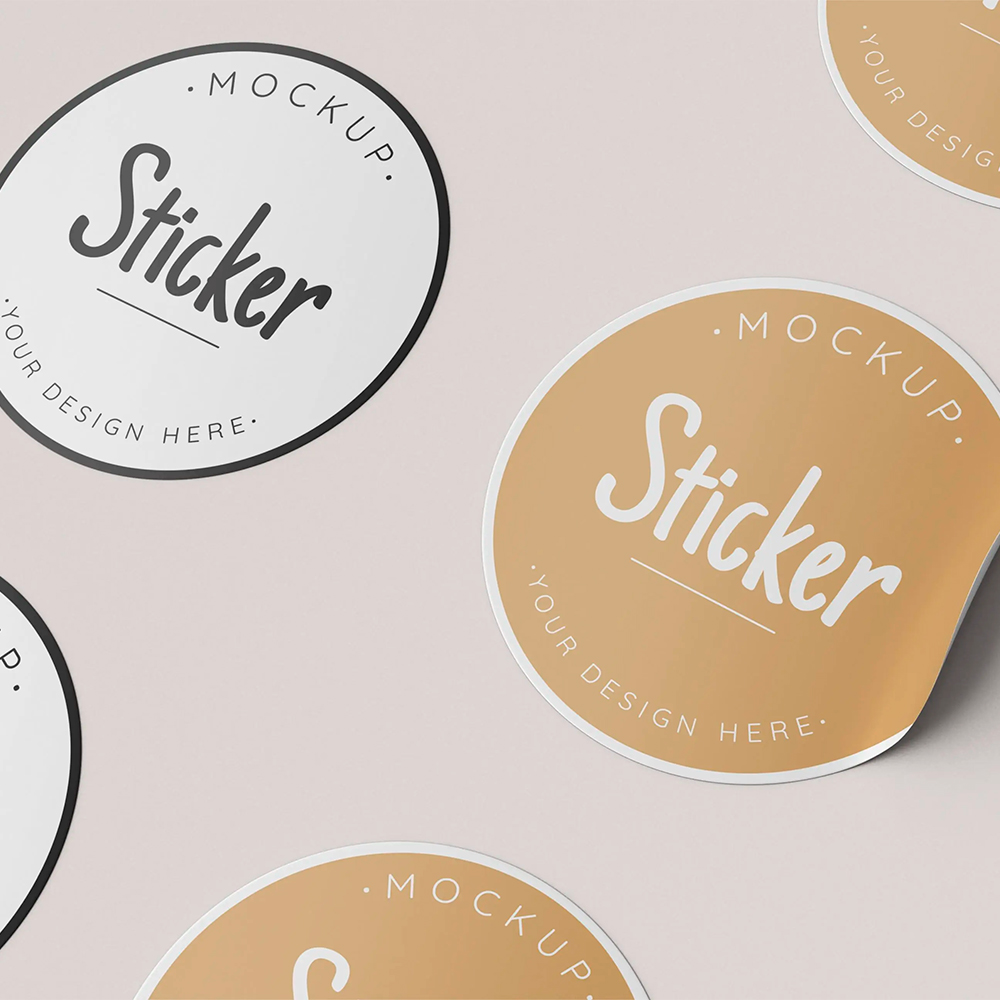 Circle Stickers Printing with your brand logo