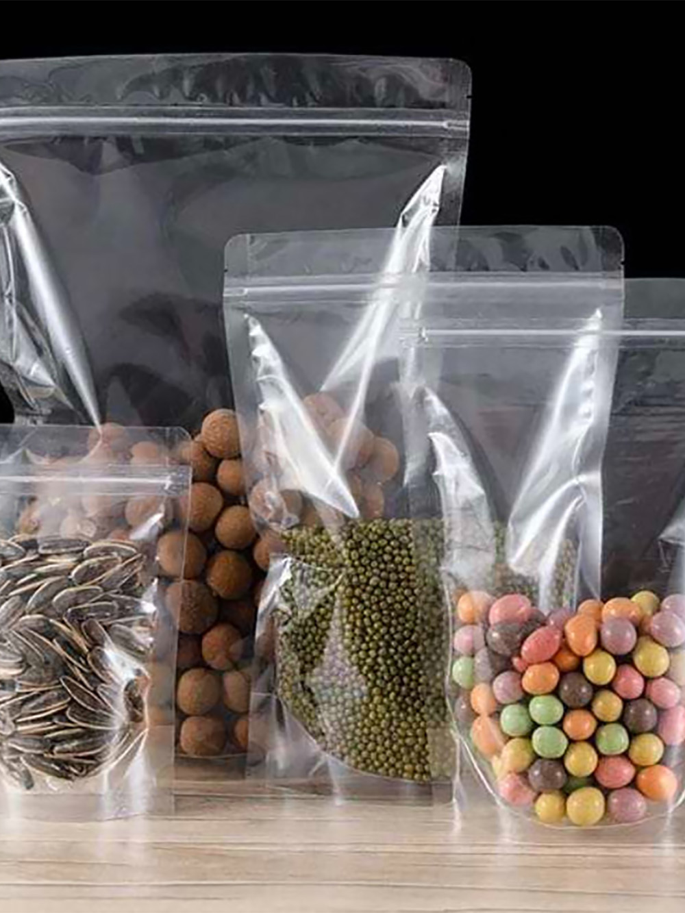 Clear Stand Up Zipper Pouches