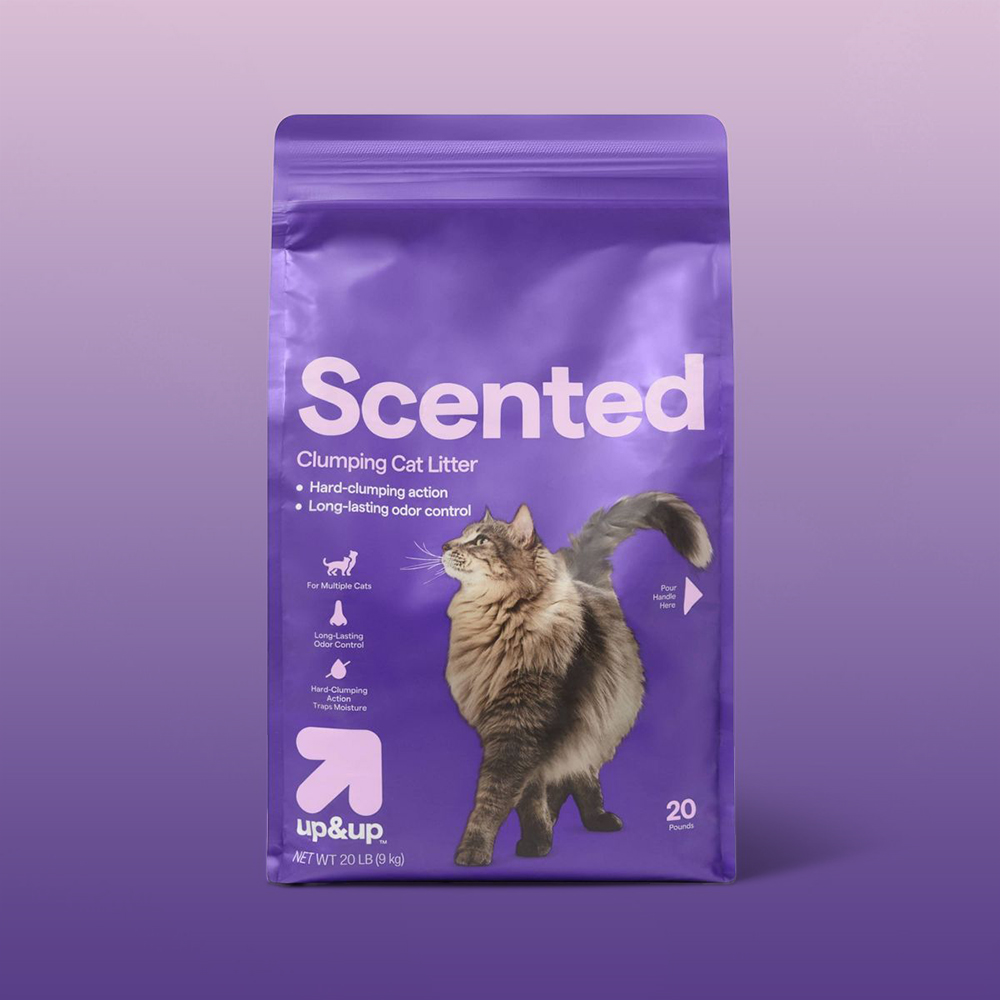 Custom Cat Litter Gusset Packaging Bags with Handle Window