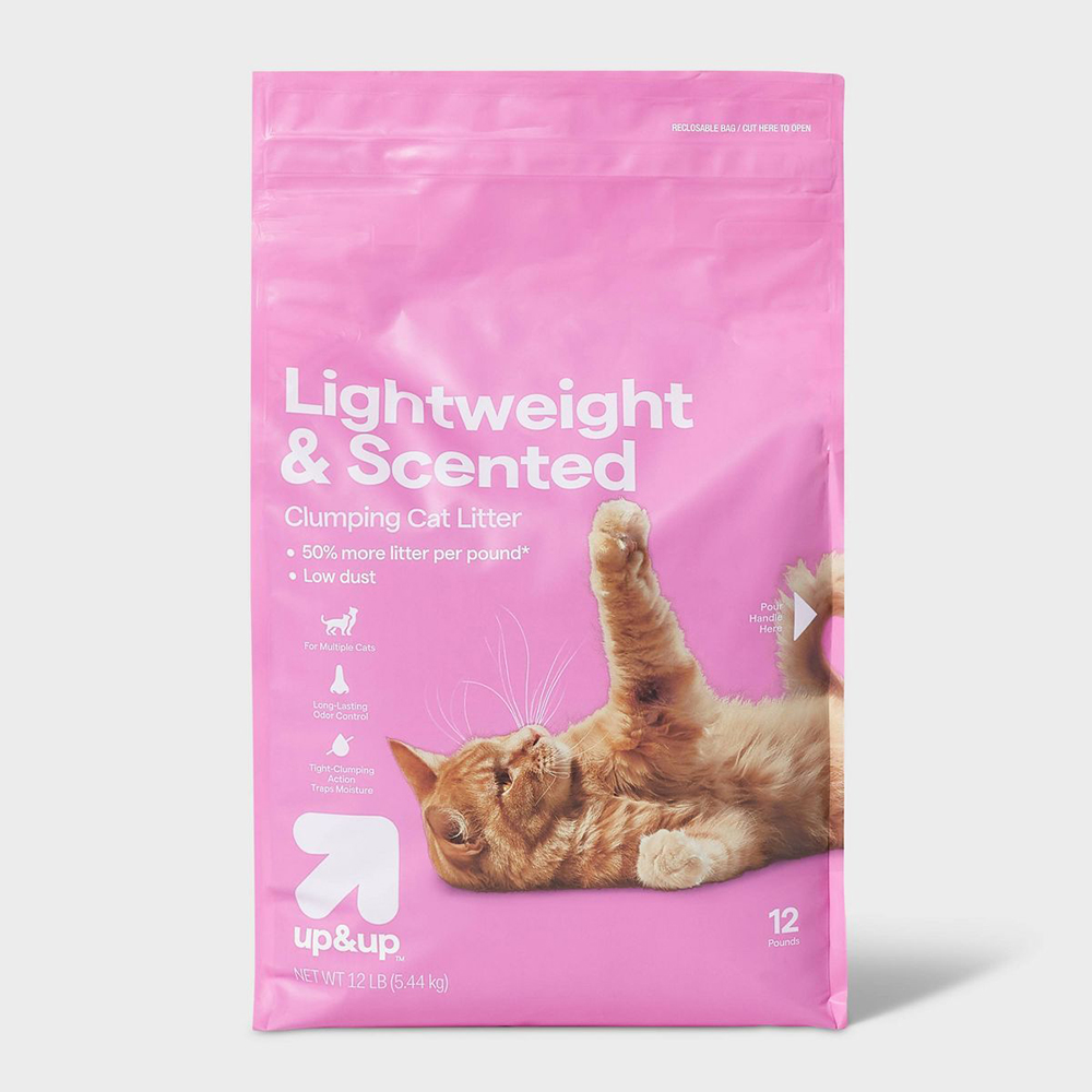 Custom Cat Litter Gusset Packaging Bags with Handle Window