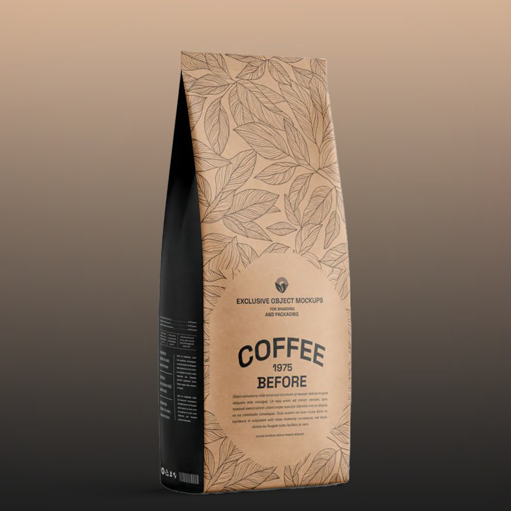 Custom Kraft Side Gusset Coffee Bags Packaging Supplier