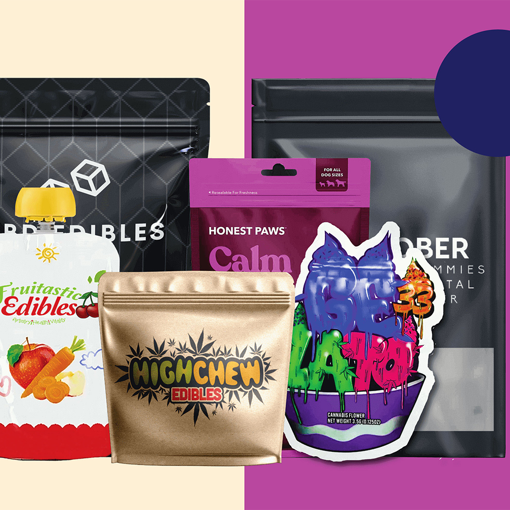 Custom Shaped Die Cut Mylar Bags for Weed Packs