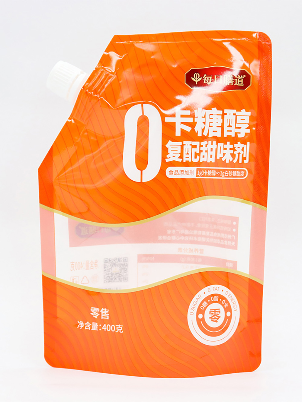 Custom printed spouted sugar packaging pouch with clear window wholesale