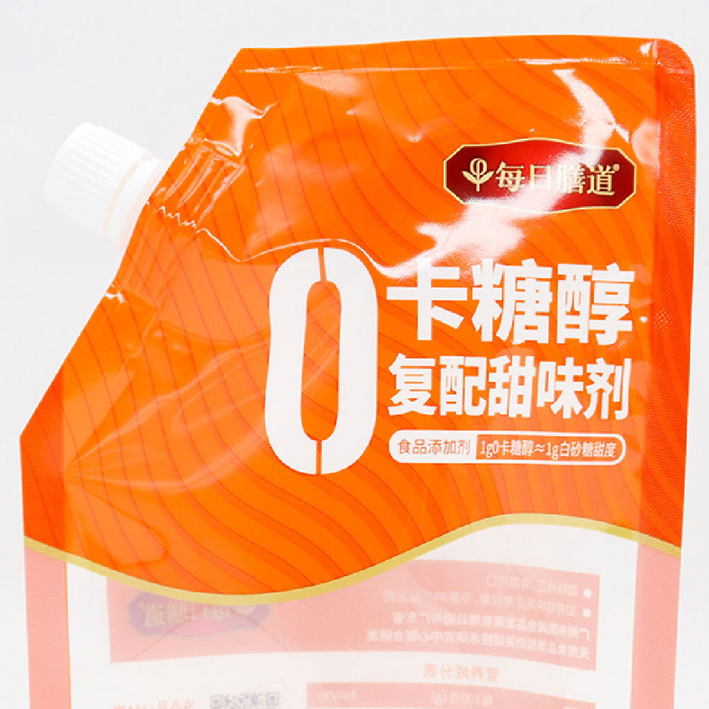 Custom printed spouted sugar packaging pouch with clear window wholesale
