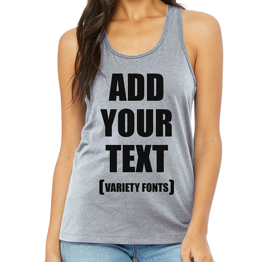 Custom tank tops printing with branded finishes