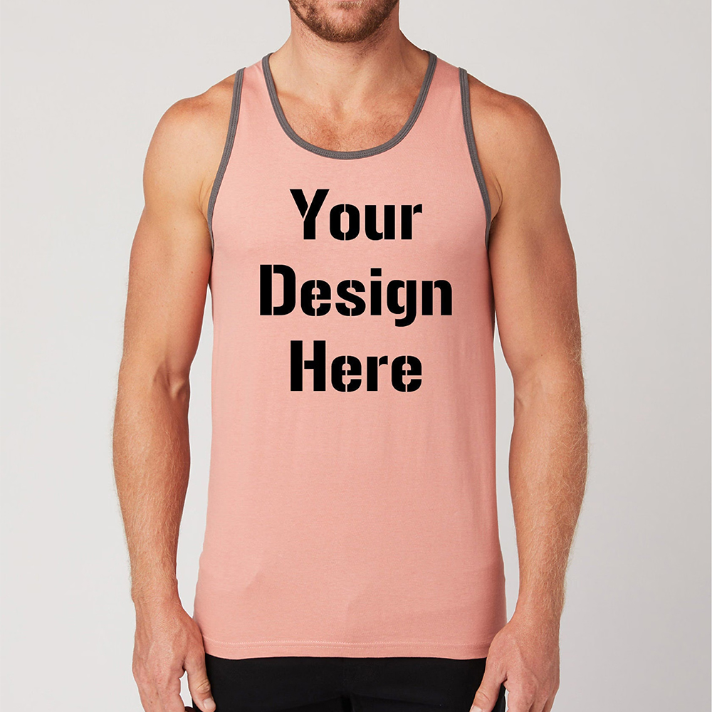 Custom tank tops printing with branded finishes