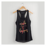 Custom tank tops printing with branded finishes