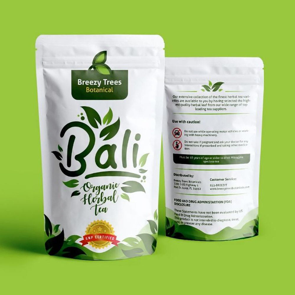 Green Tea Stand Up Pouches