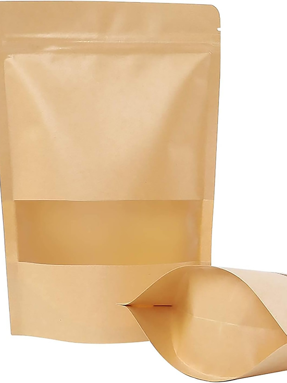 Kraft Stand Up Pouches with Window