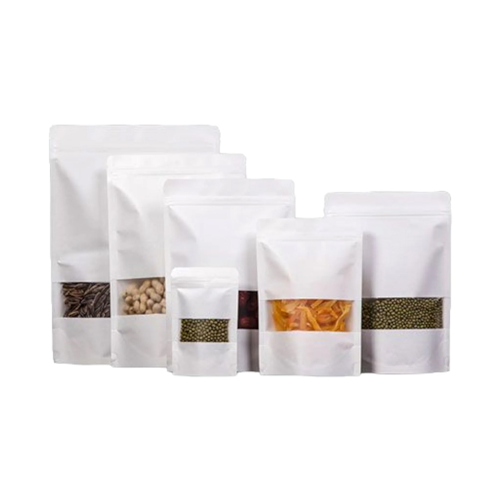 Kraft Stand Up Pouches with Window