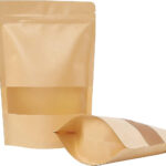 Kraft Stand Up Pouches with Window