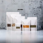 Kraft Stand Up Pouches with Window
