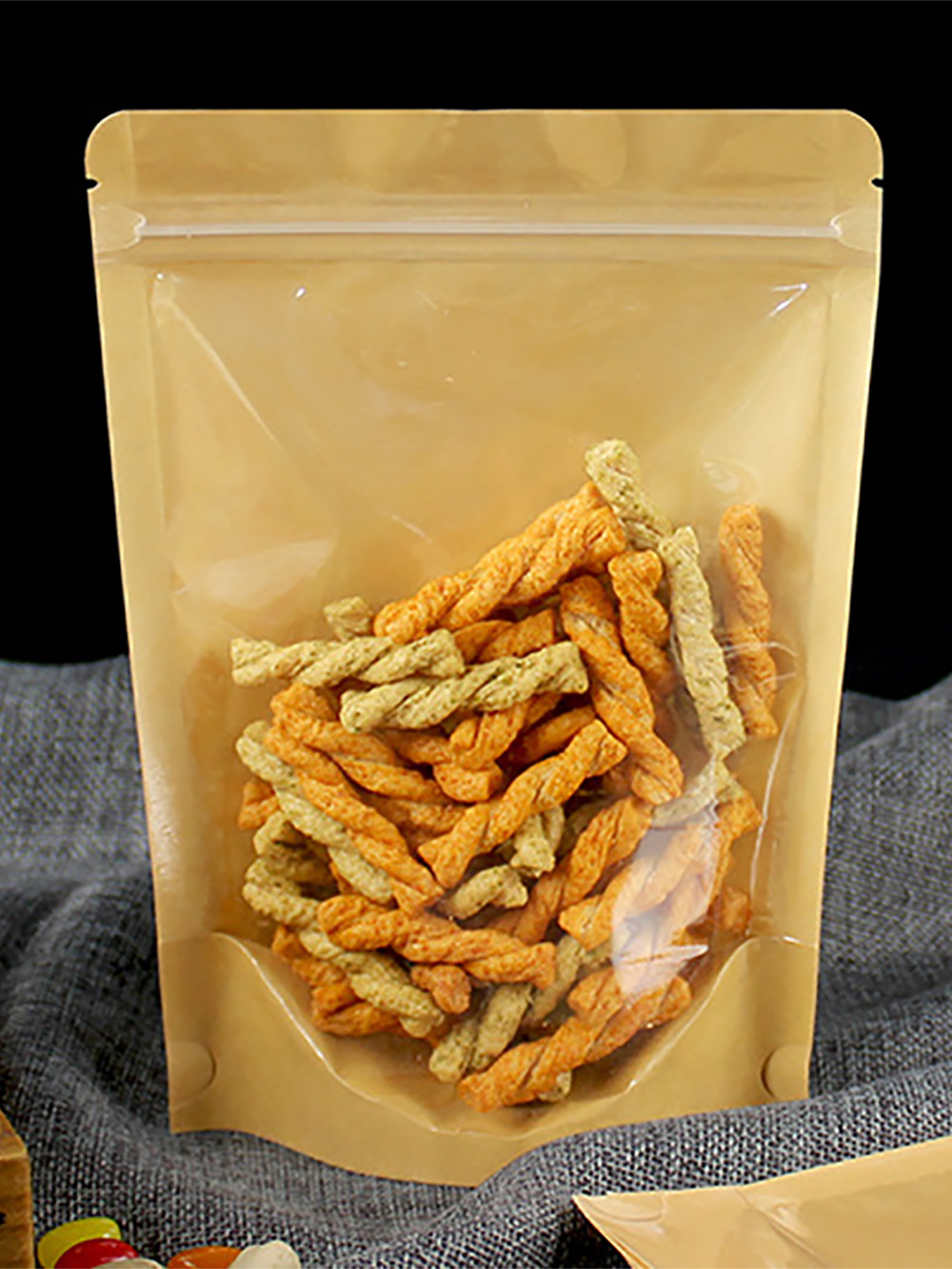 Kraft Stand Up Zipper Pouches