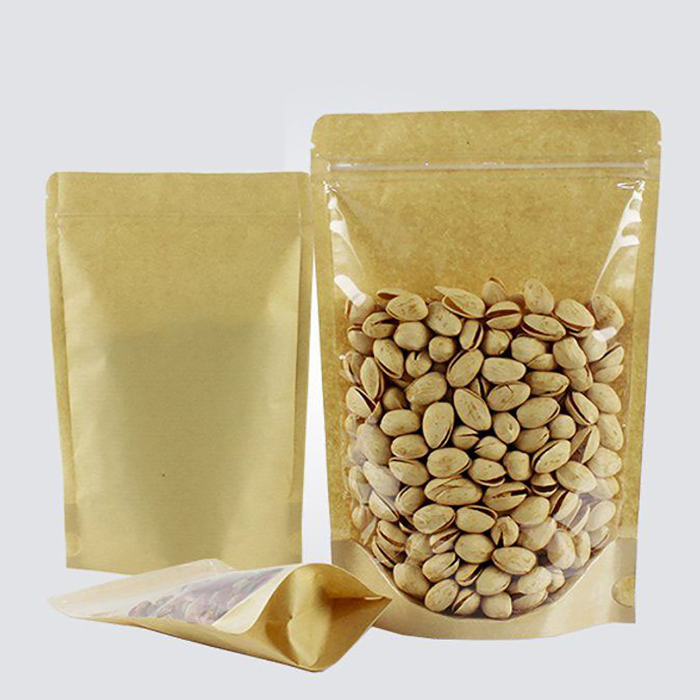 Kraft Stand Up Zipper Pouches