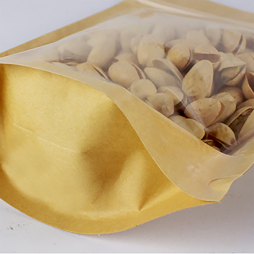 Kraft Stand Up Zipper Pouches