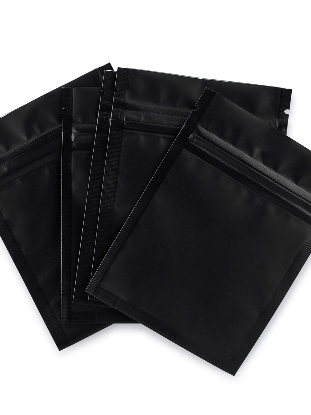 Matte Black Child Resistant Mylar Bags