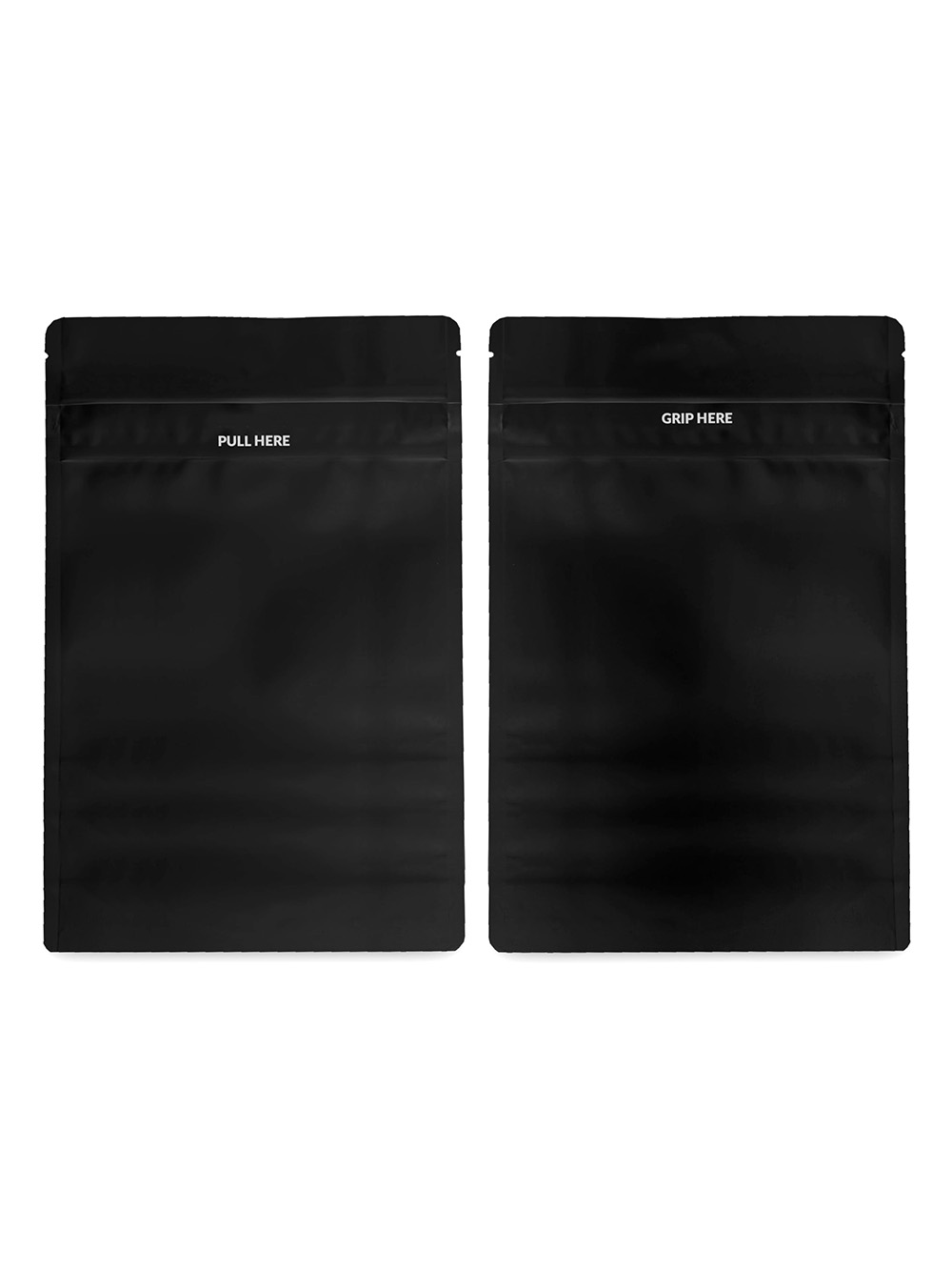 Matte Black Child Resistant Mylar Bags