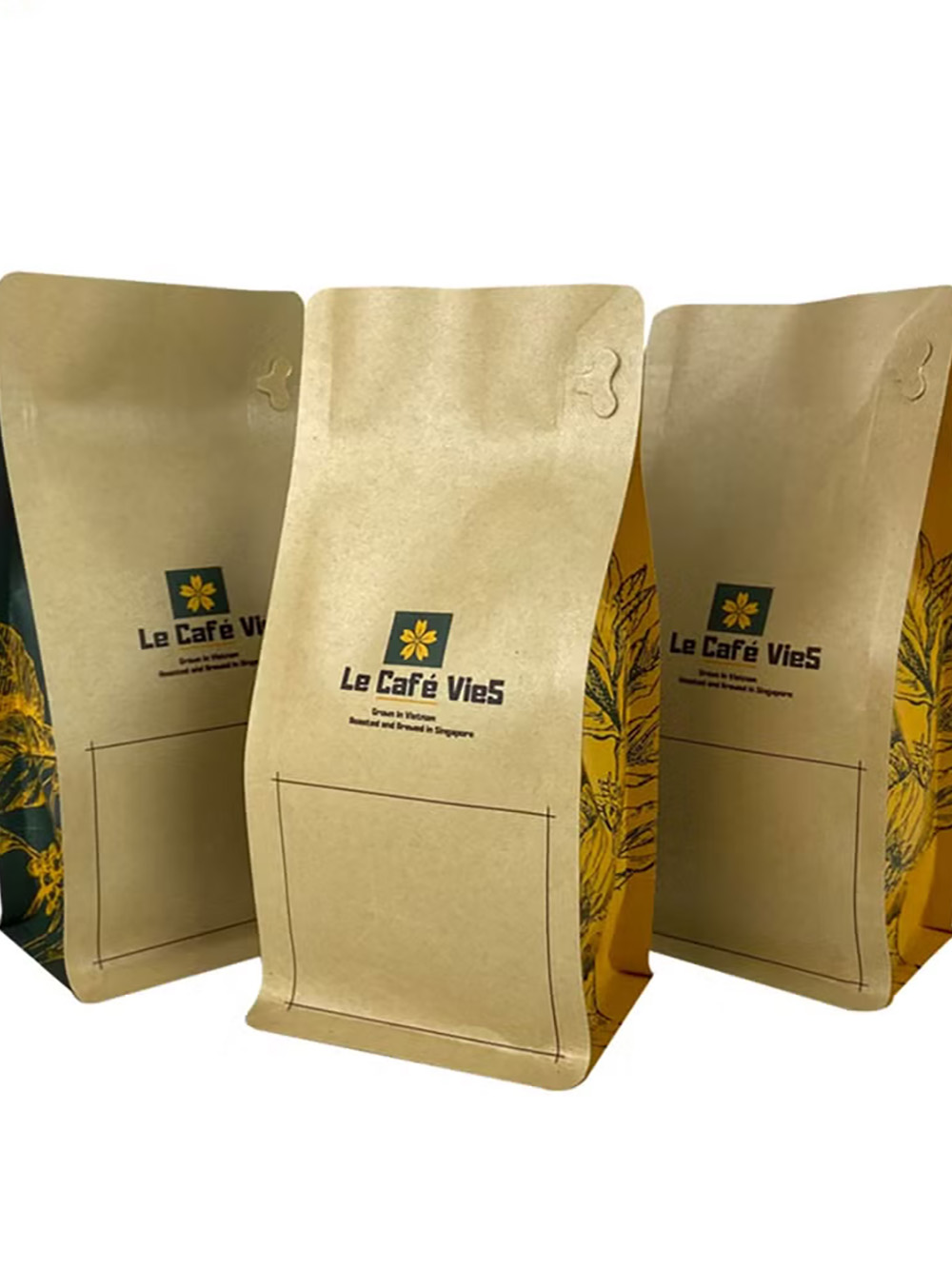 Metalized Flat Bottom Tea Pouches