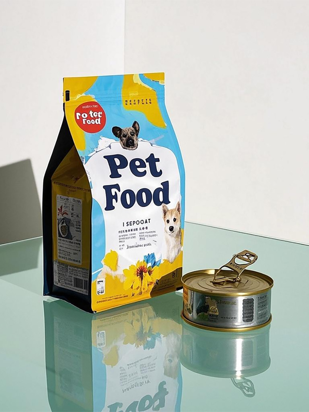 Recyclable Dog Food Flat Bottom Pouches
