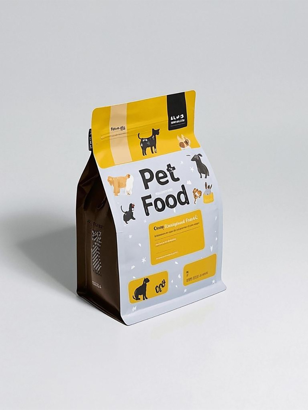 Recyclable Dog Food Flat Bottom Pouches