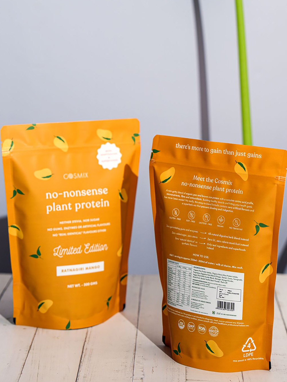 Recyclable Supplement Packaging Pouches Supplement Stand Up Pouches