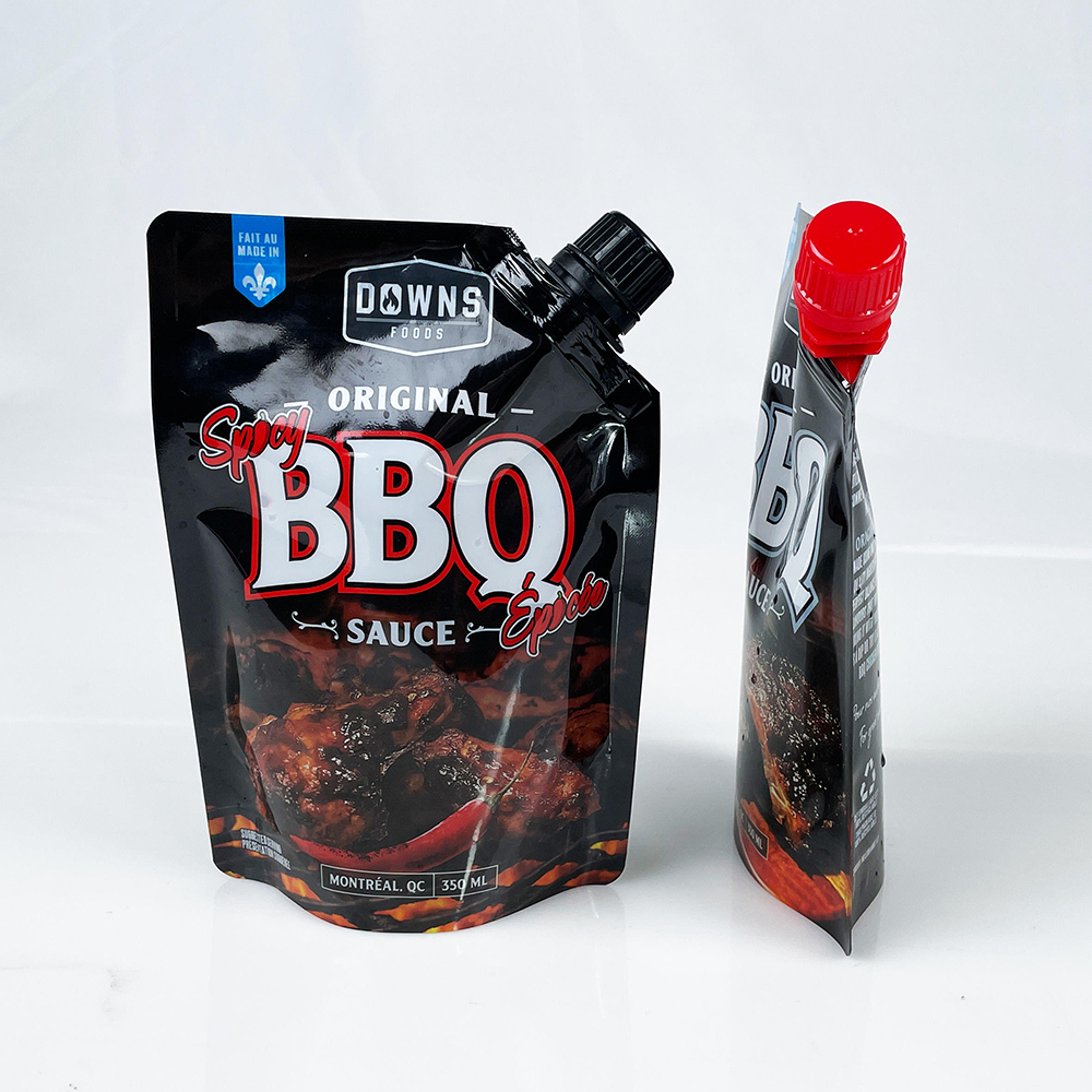 Sauce Spout Pouches Packaging With Spout For BBQ Sauce Ketchup