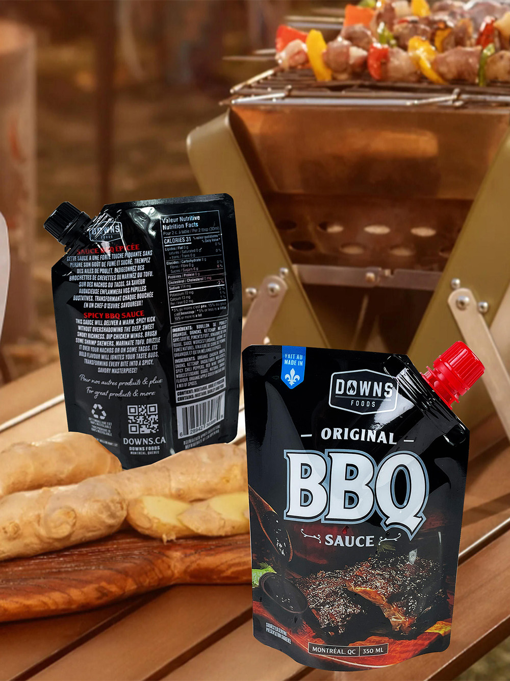 BBQ Sauce Spout Pouches