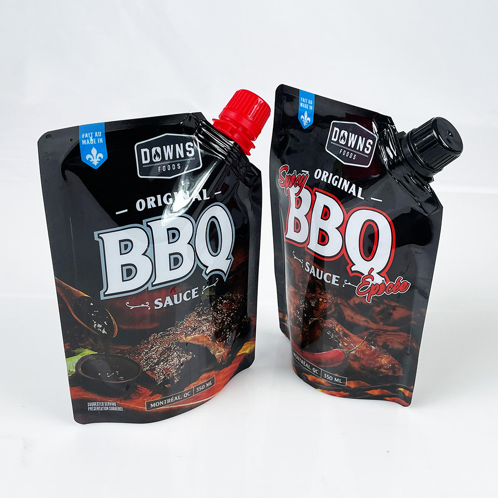Sauce Spout Pouches Packaging With Spout For BBQ Sauce Ketchup