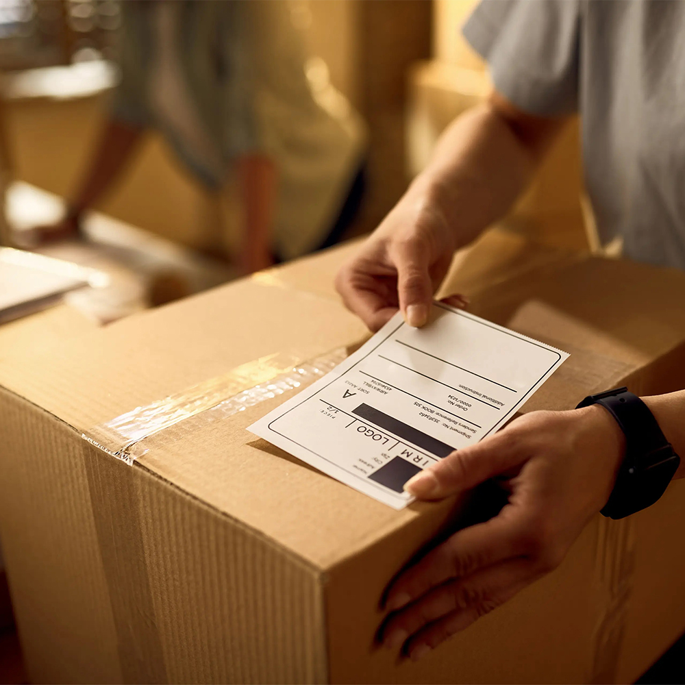 Shipping Labels Printing with branded finishing & branding