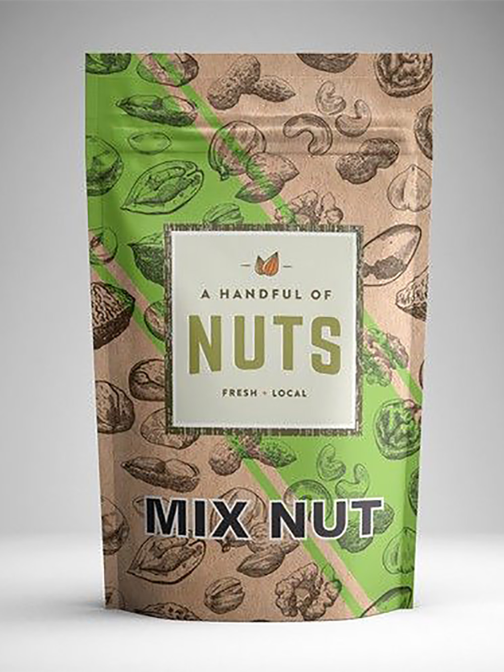 Stand Up Zipper Pouches for Nuts Packaging