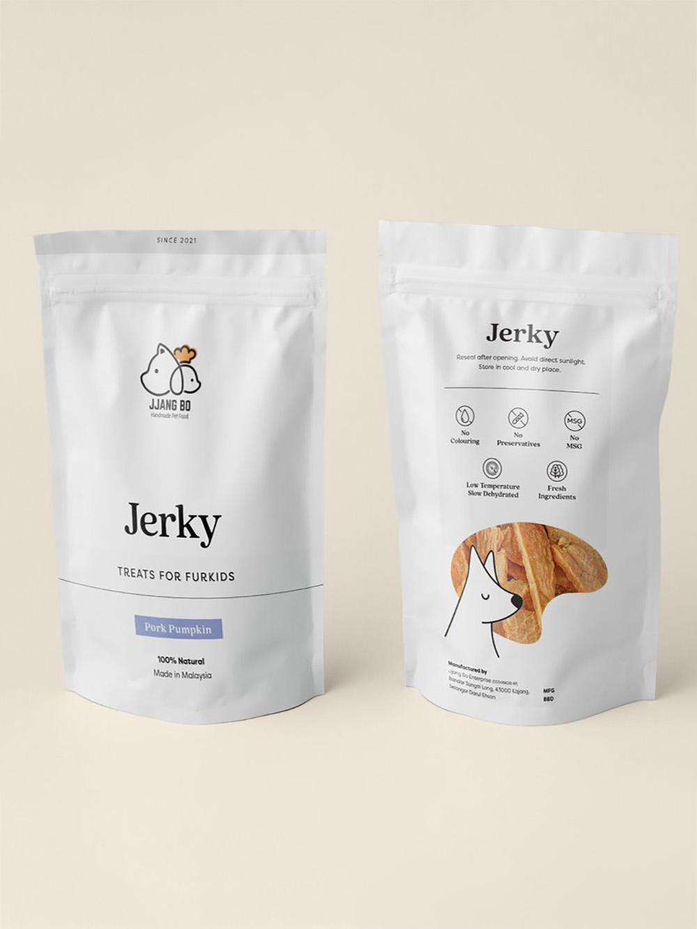 Three Side Seal Pet Treat Pouches