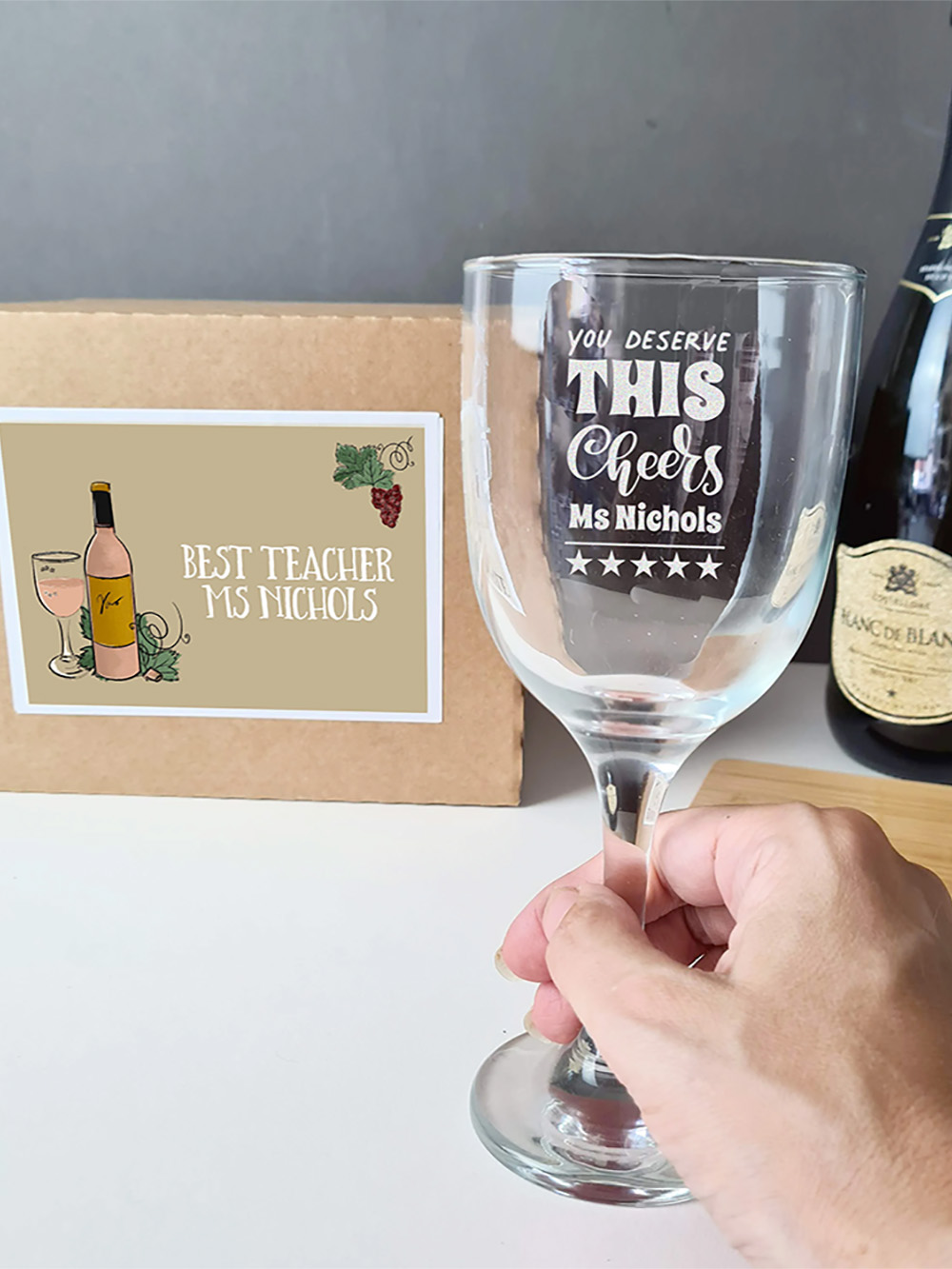 Wine Glasses Printing with with custom branding & logo