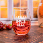 Wine Glasses Printing with with custom branding & logo