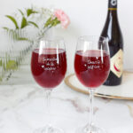 Wine Glasses Printing with with custom branding & logo