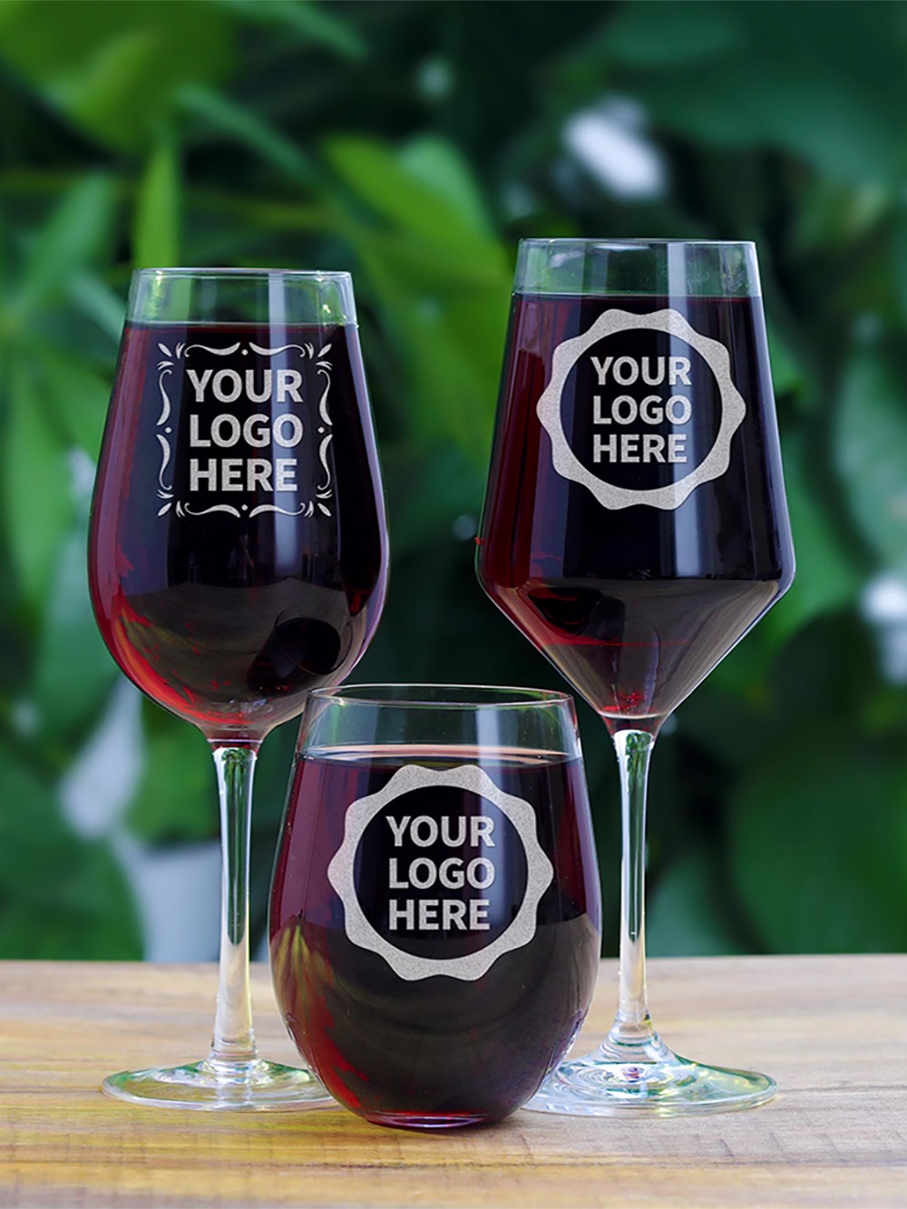 Wine Glasses Printing with with custom branding & logo