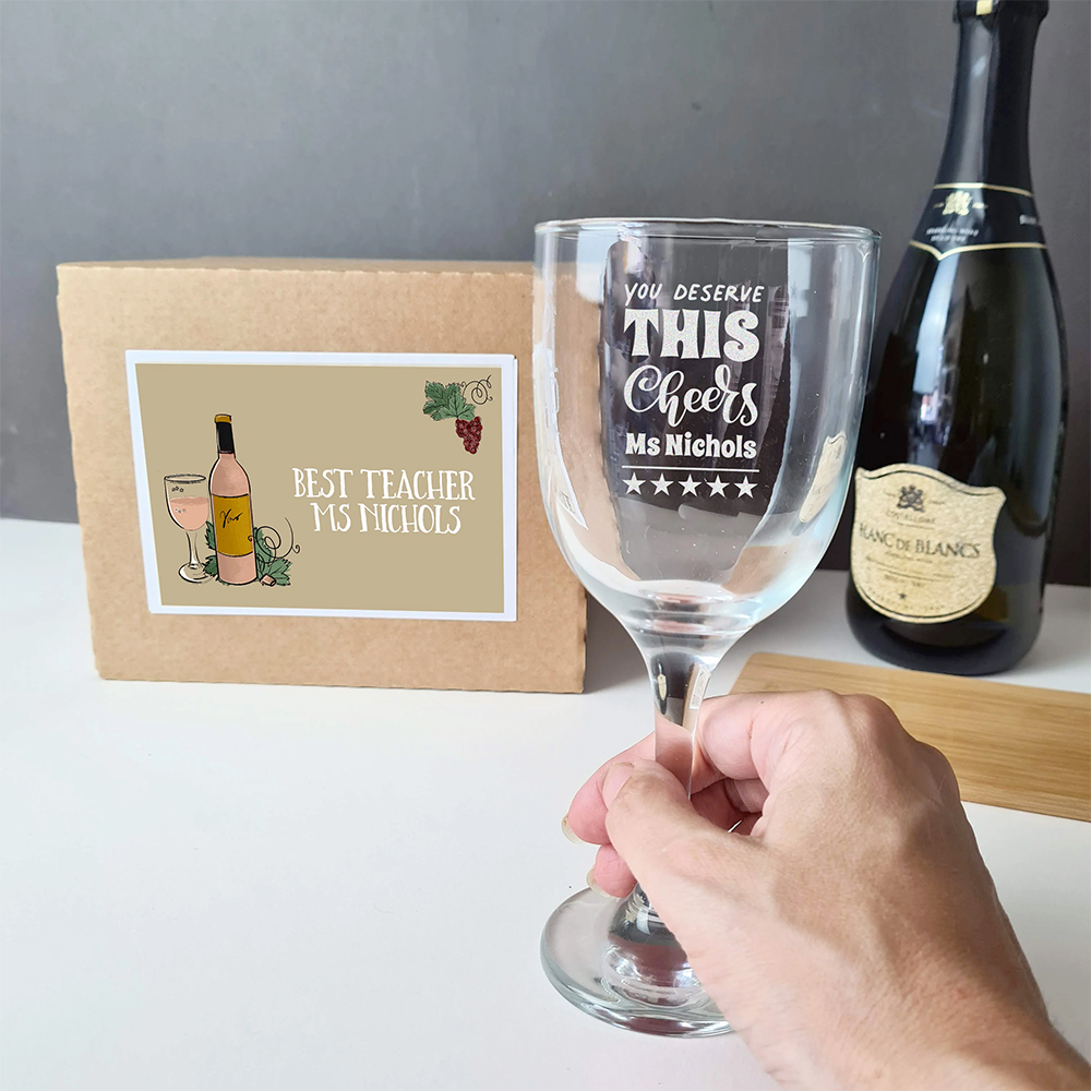 Wine Glasses Printing with with custom branding & logo