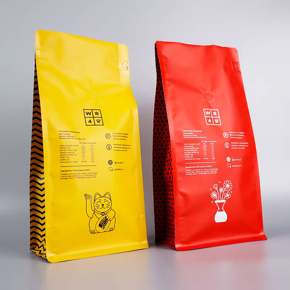 Yellow Coffee Packaging Bags