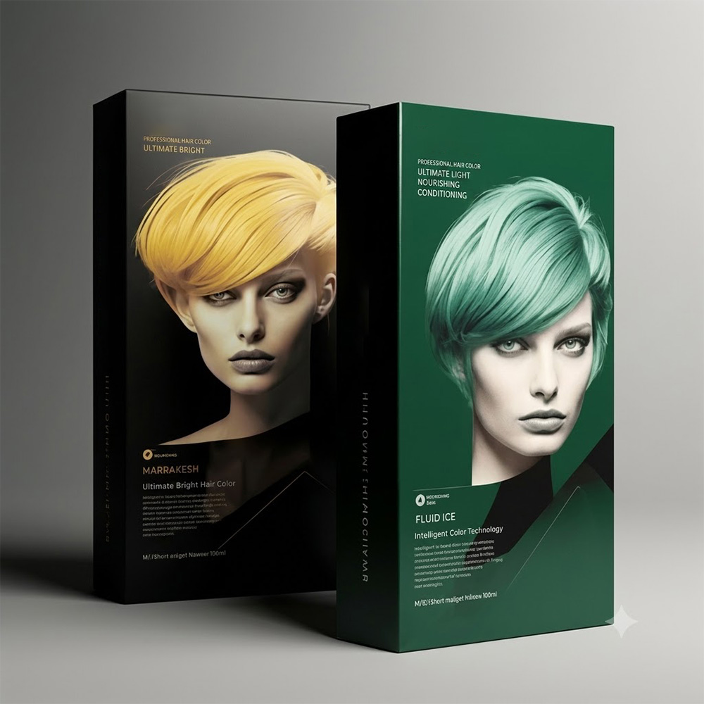 Premium custom hair color packaging boxes