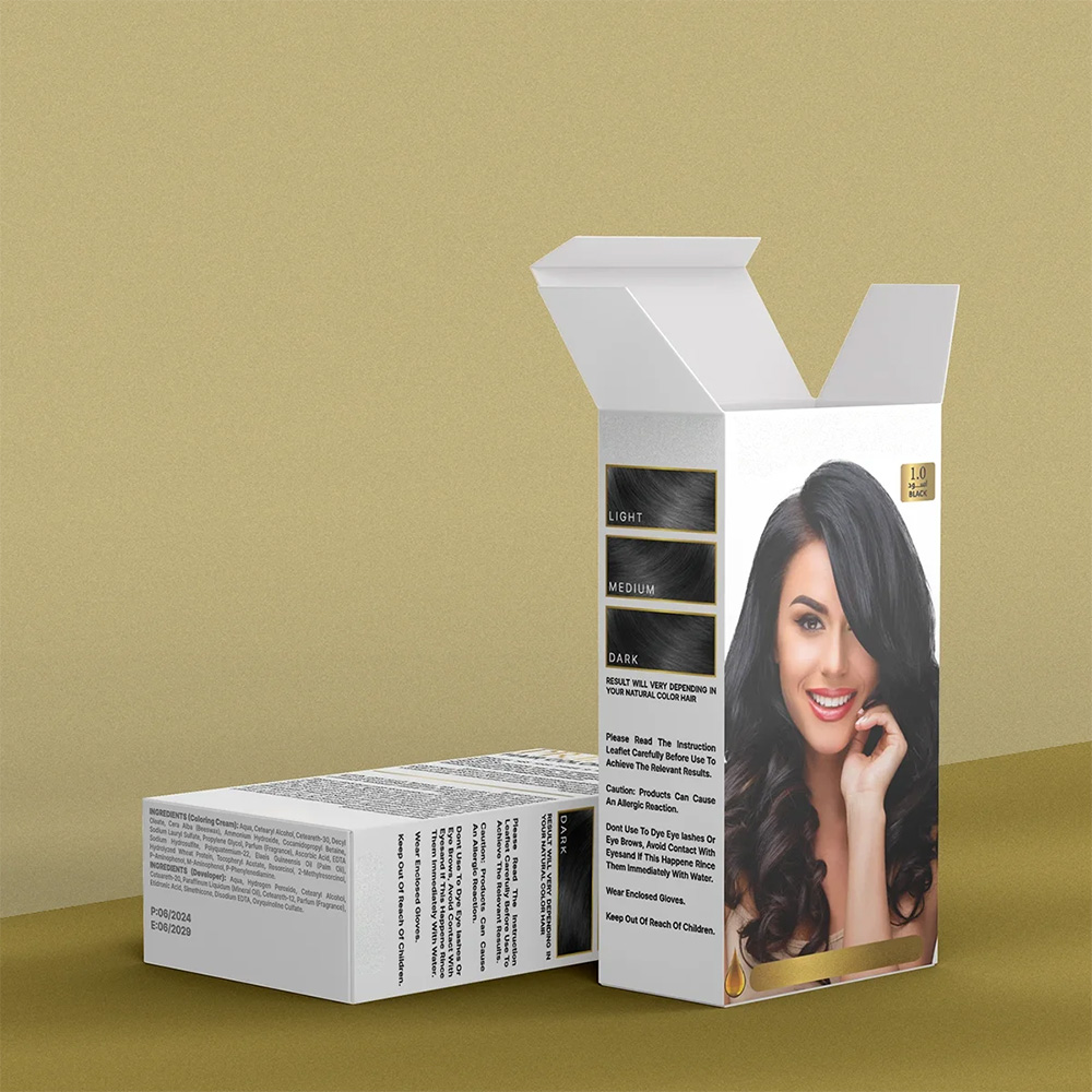 Premium custom hair color packaging boxes