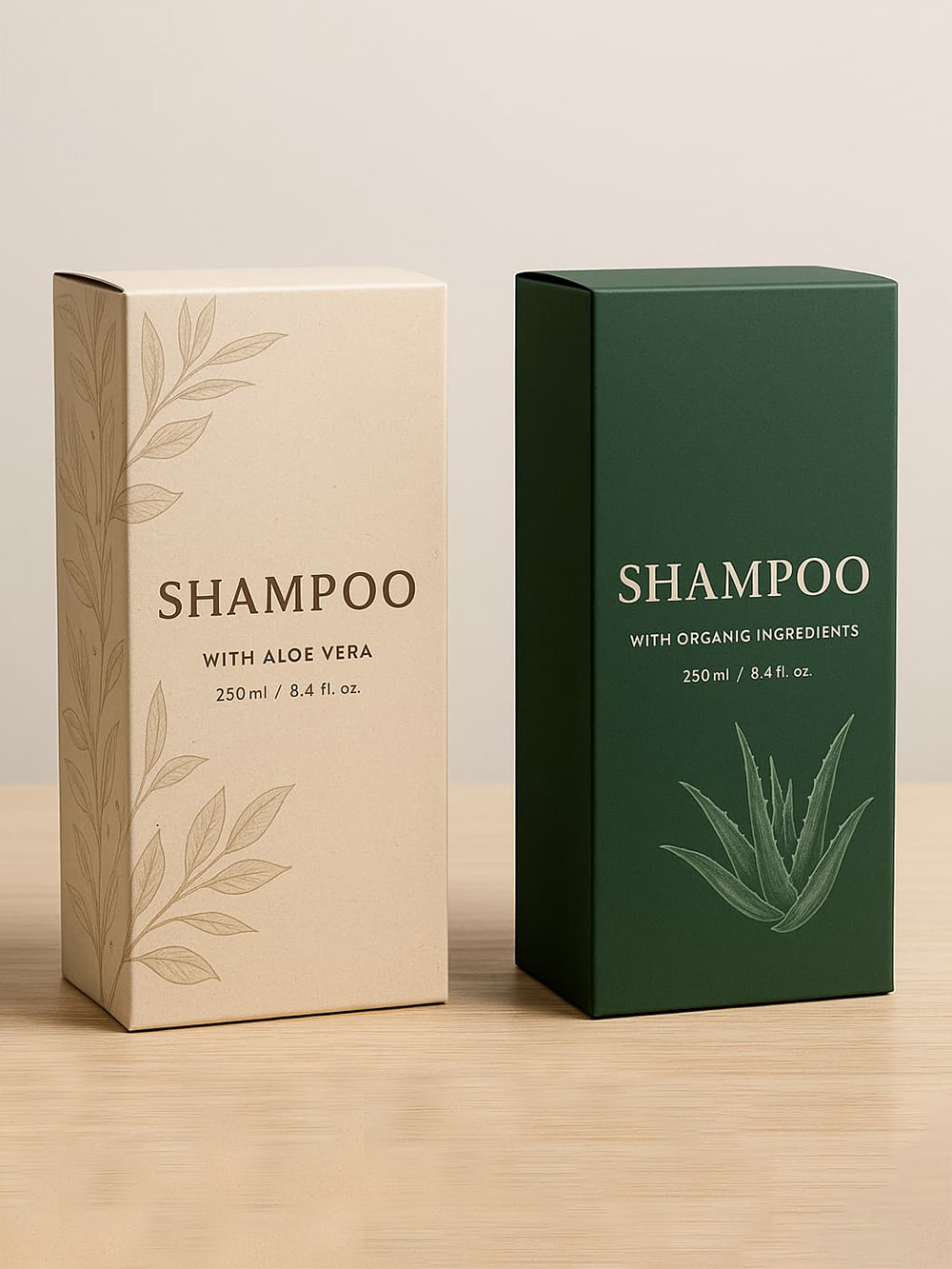 Premium custom shampoo packaging boxes
