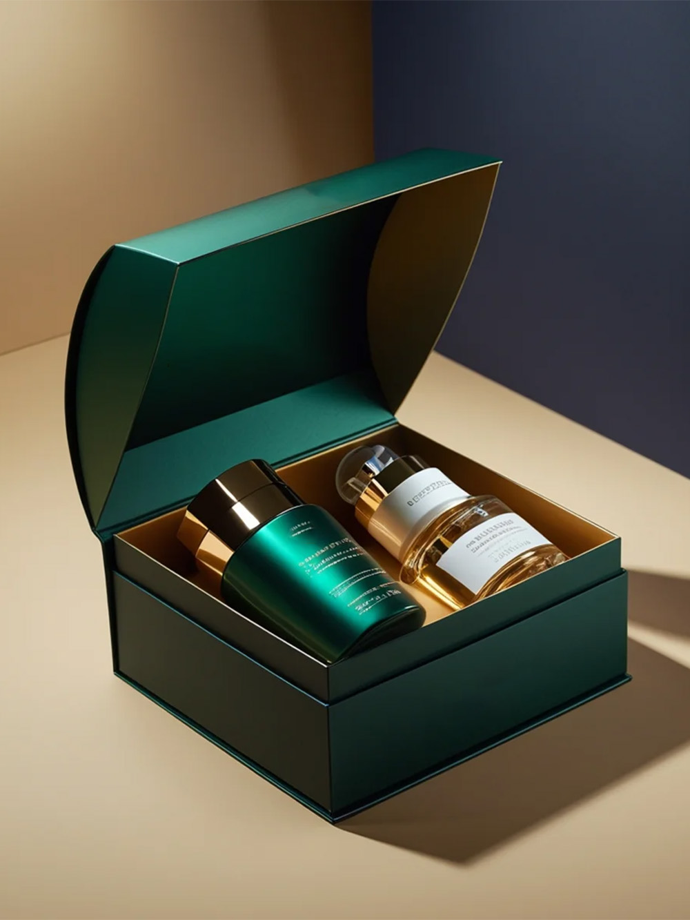 Custom printed cosmetic gift packaging box