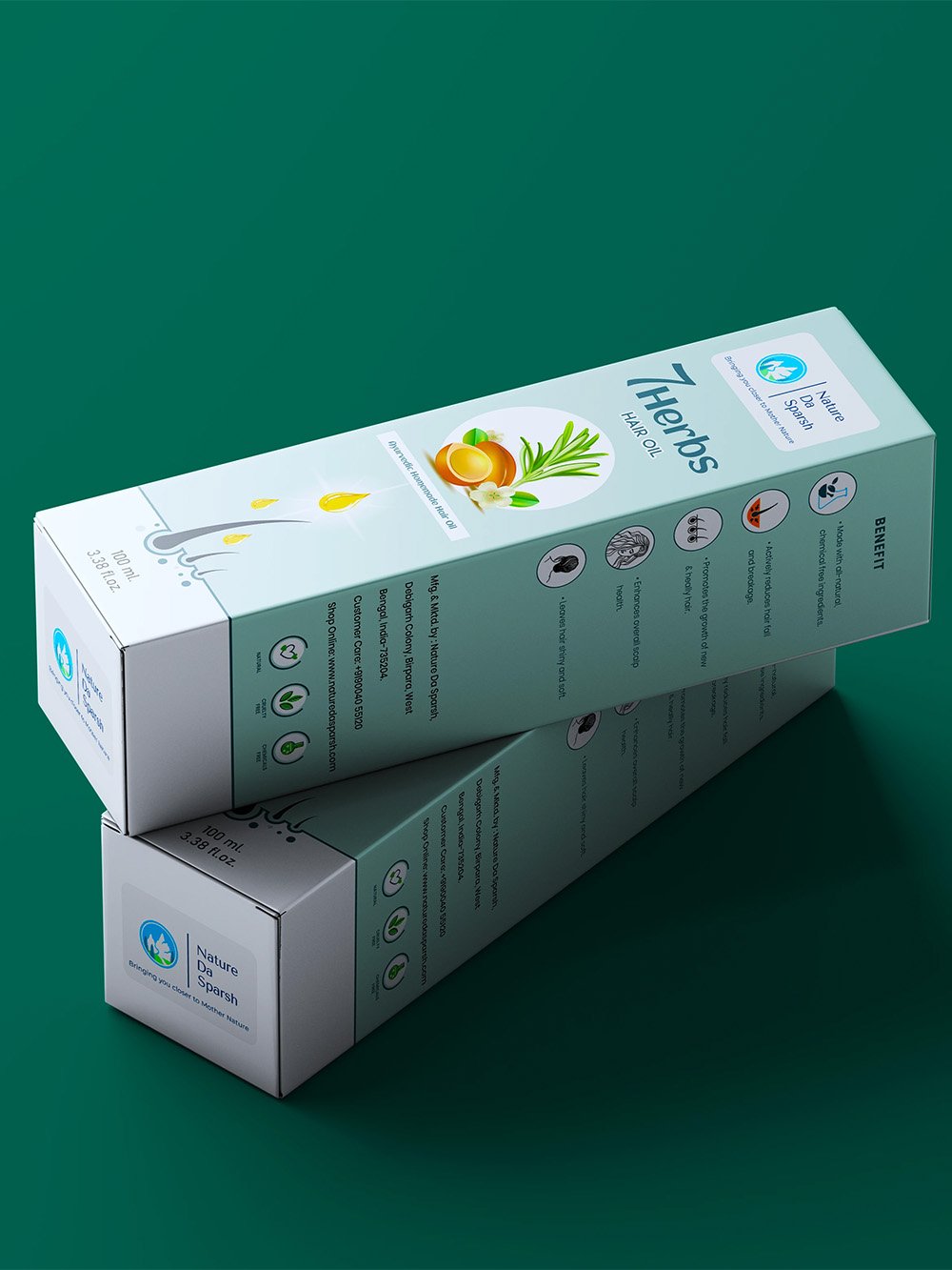 Custom Hair Oil Box